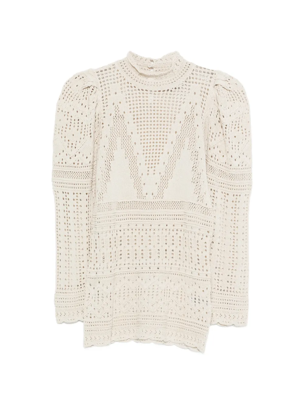 ISABEL MARANT Dahara crochet top - Toni neutri