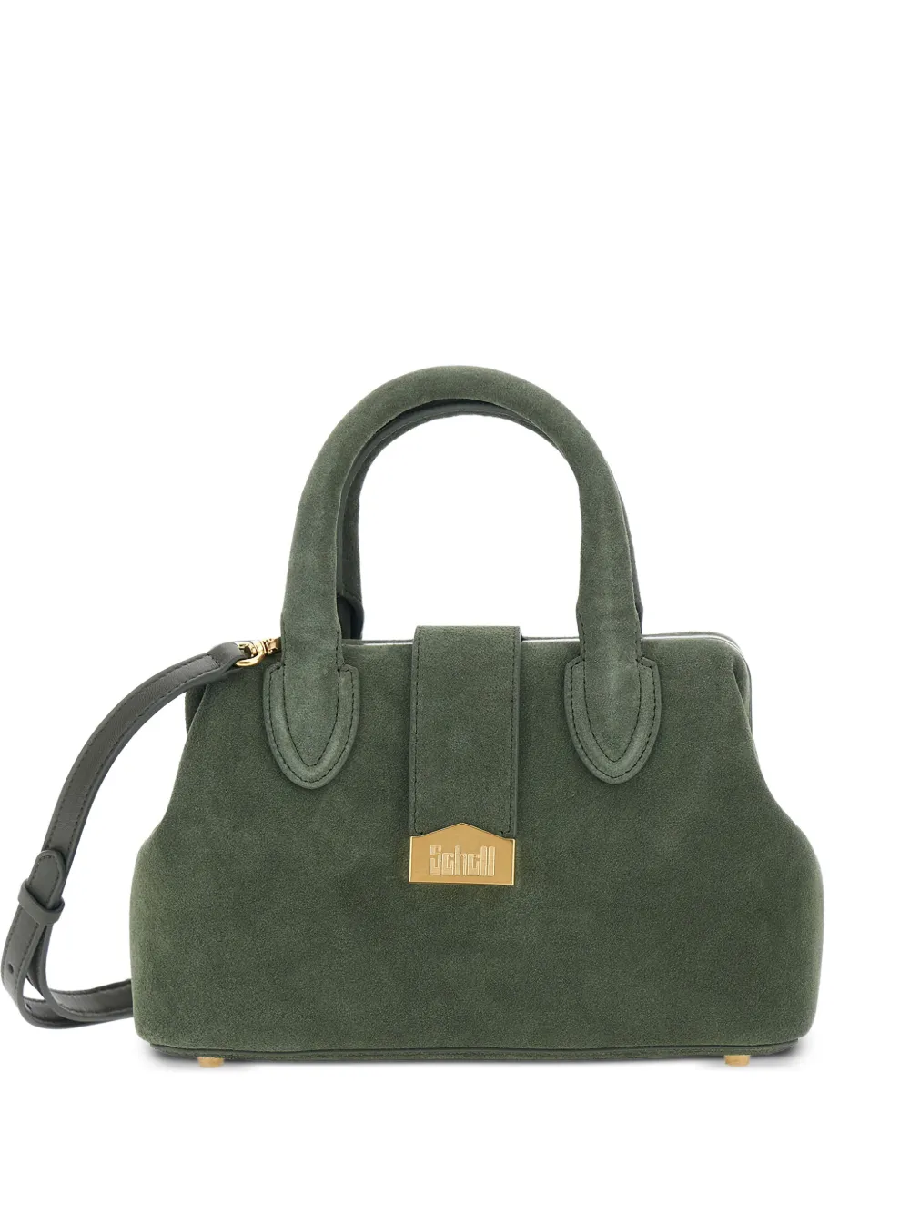SCHELL small logo-lettering tote bag - Verde