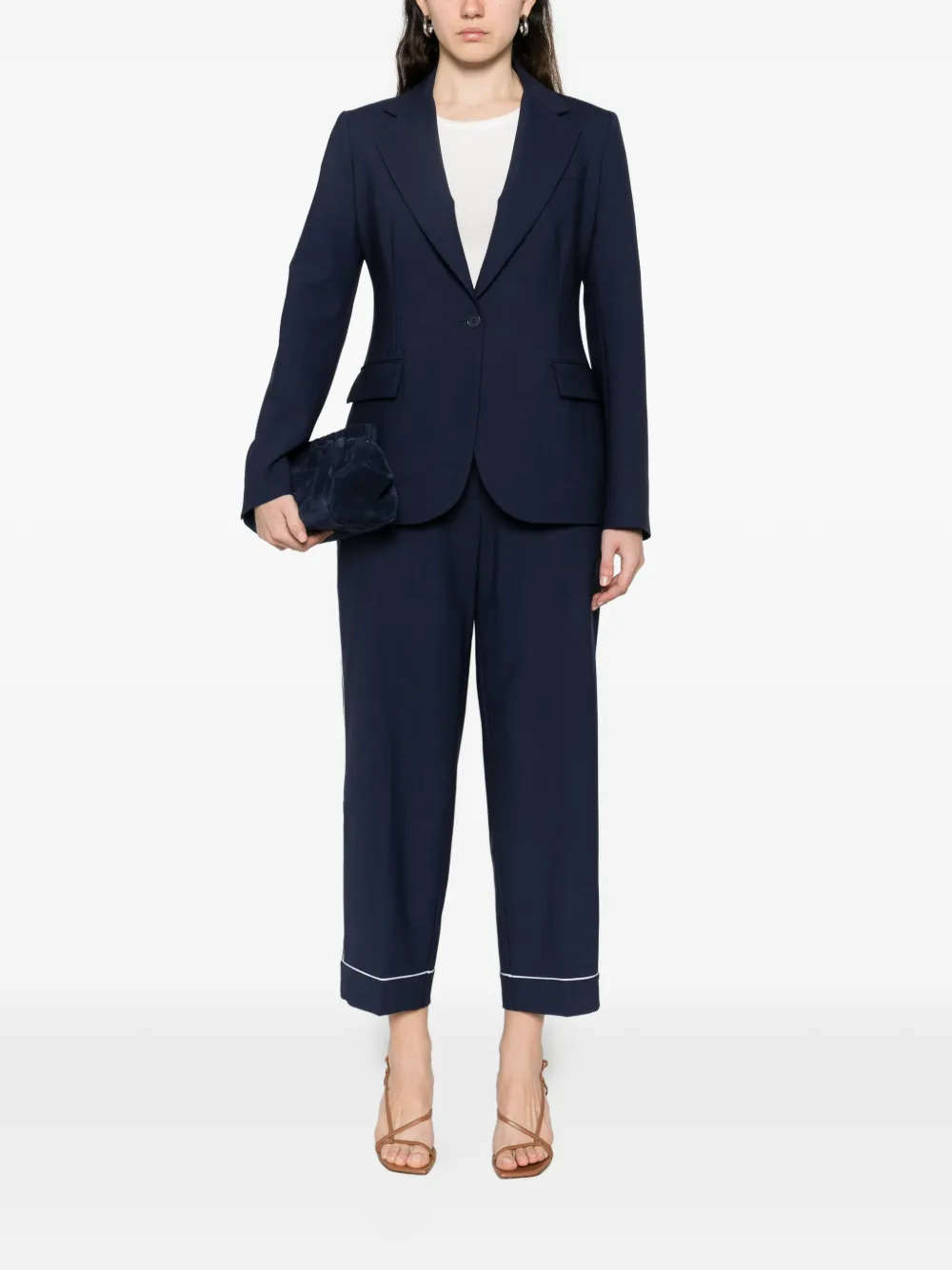 P.A.R.O.S.H. Blazer met enkele rij knopen Blauw