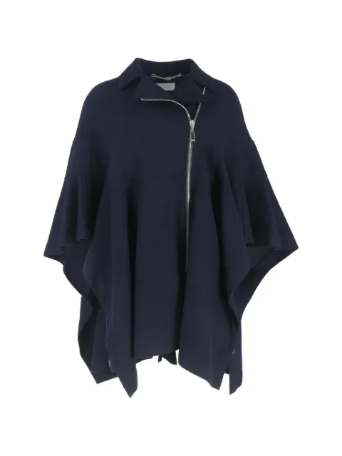 Escada Pre-Owned zip-fastening wool cape 