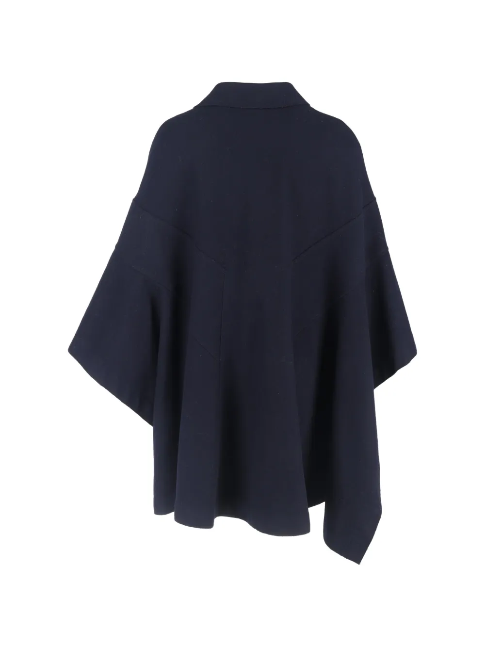 Escada Pre-Owned zip-fastening wool cape - Blauw