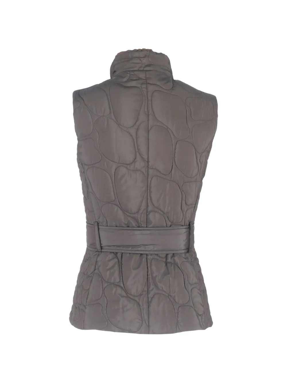  Escada Pre-owned Metallic-print Quilted Gilet - Brown 