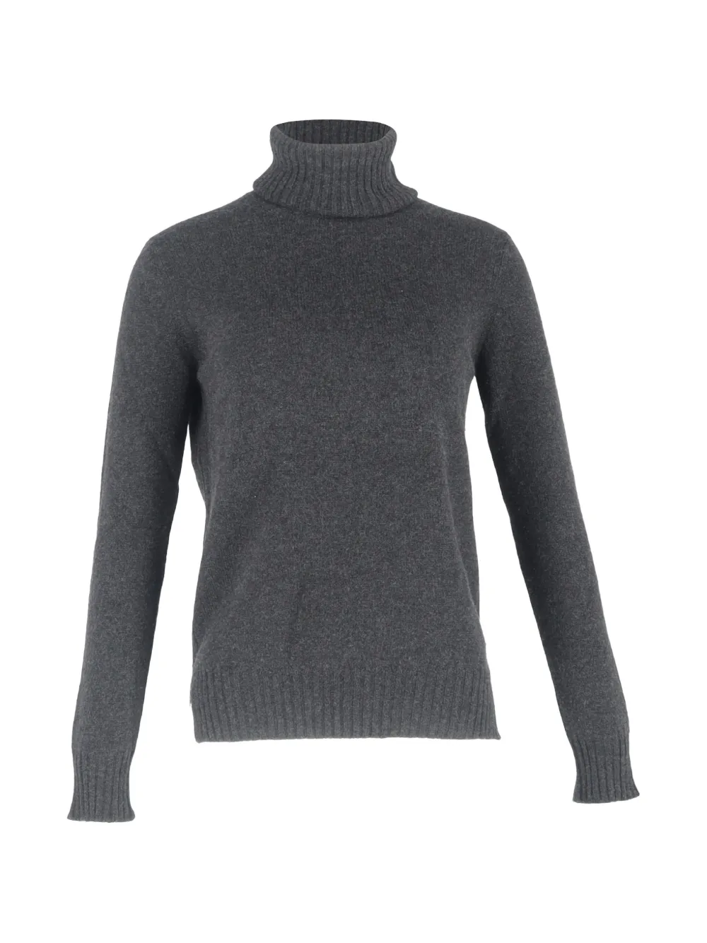 Loro Piana Pre-Owned turtleneck ribbed-trim sweater - Grigio
