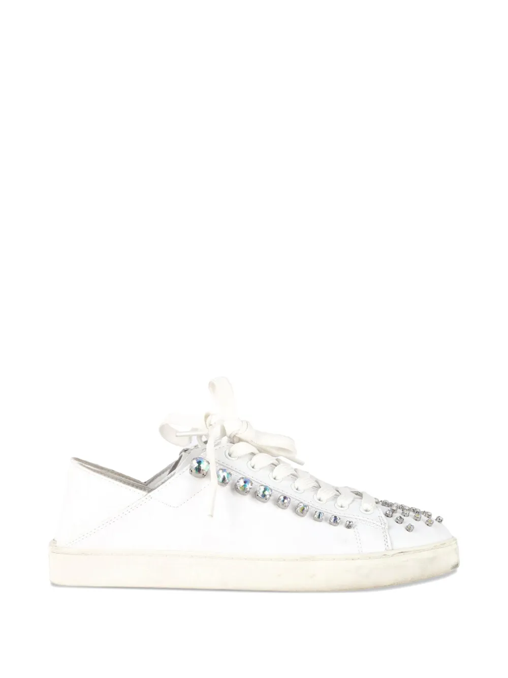 Stuart Weitzman Convertible leather sneakers - Weiß