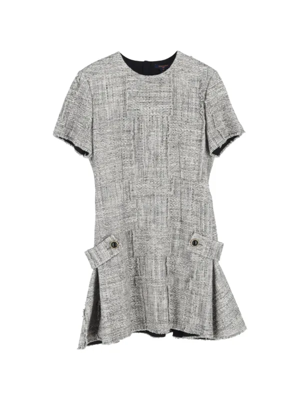 louis mini dress Louis Vuitton Pre-Owned Crewneck Mini Dress | Grey