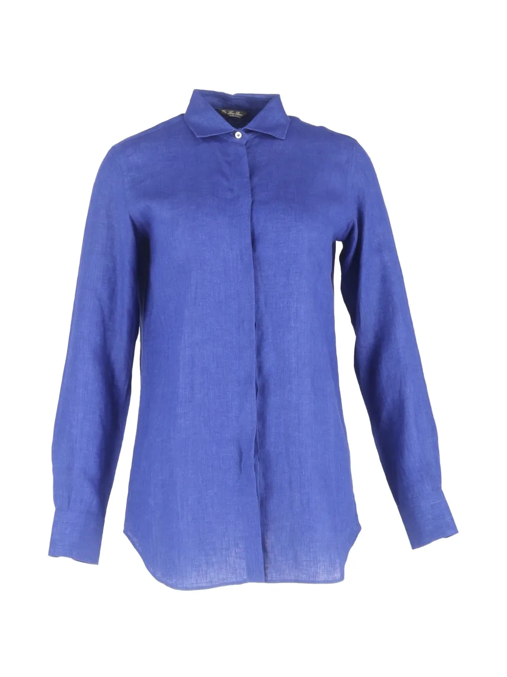 Loro Piana Pre-Owned linen long-sleeve shirt - Blu