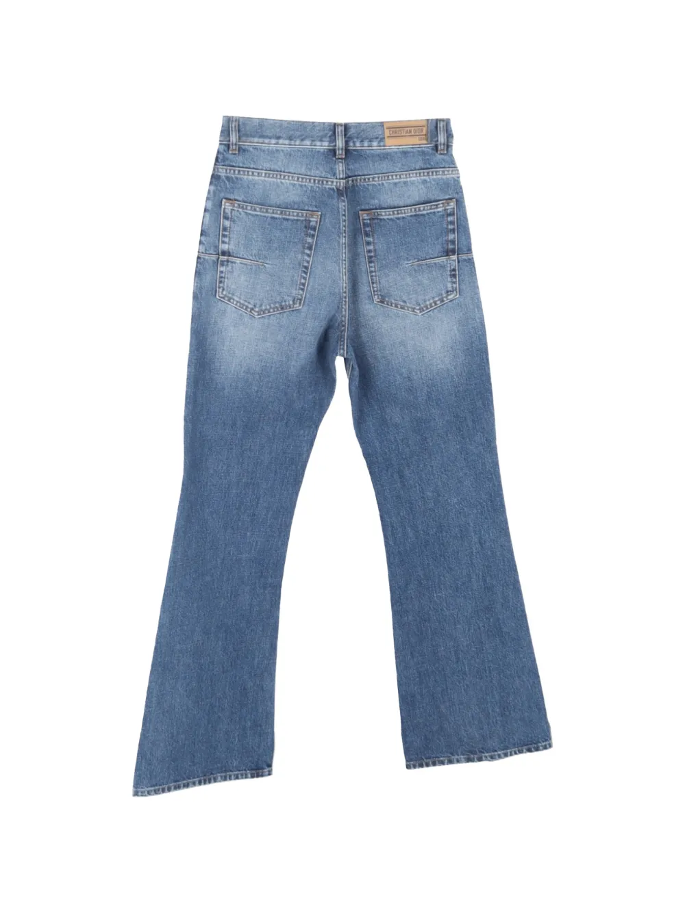 Christian Dior Pre-Owned 2024 wide-leg five-pocket trousers - Blauw