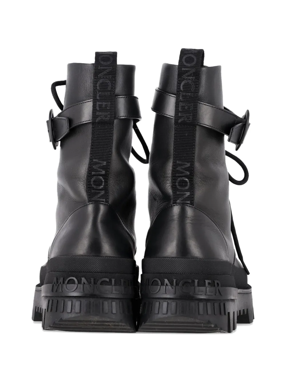 Moncler Vintage Carinne lace-up leather boots - Zwart
