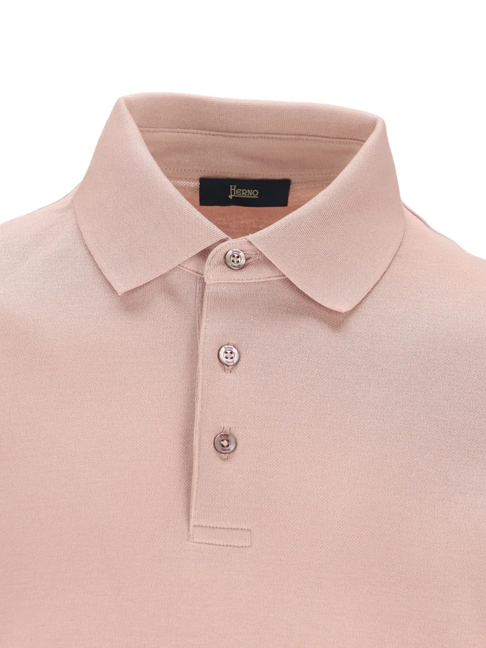 Herno Poloshirt met knopen Beige