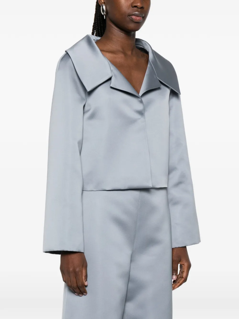 Wide-Sleeve Cropped Jacket