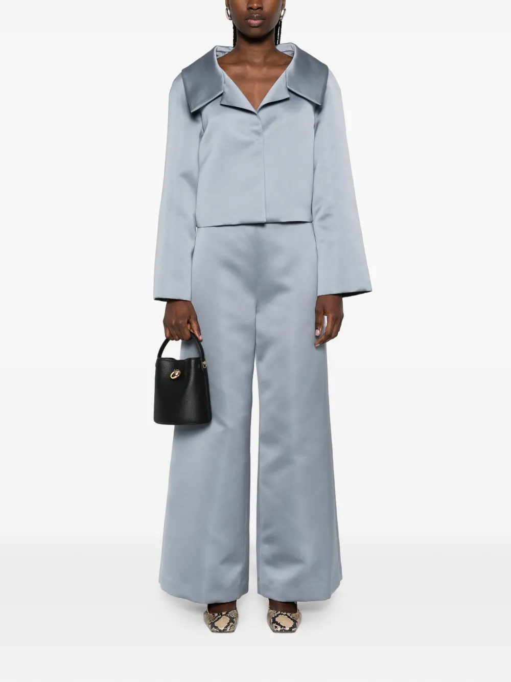 Wide-Sleeve Cropped Jacket