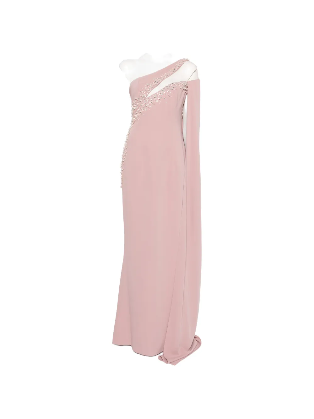 JEAN-LOUIS SABAJI embellished one-shoulder maxi dress - Rosa