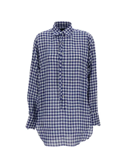 Jejia ruffled checked shirt