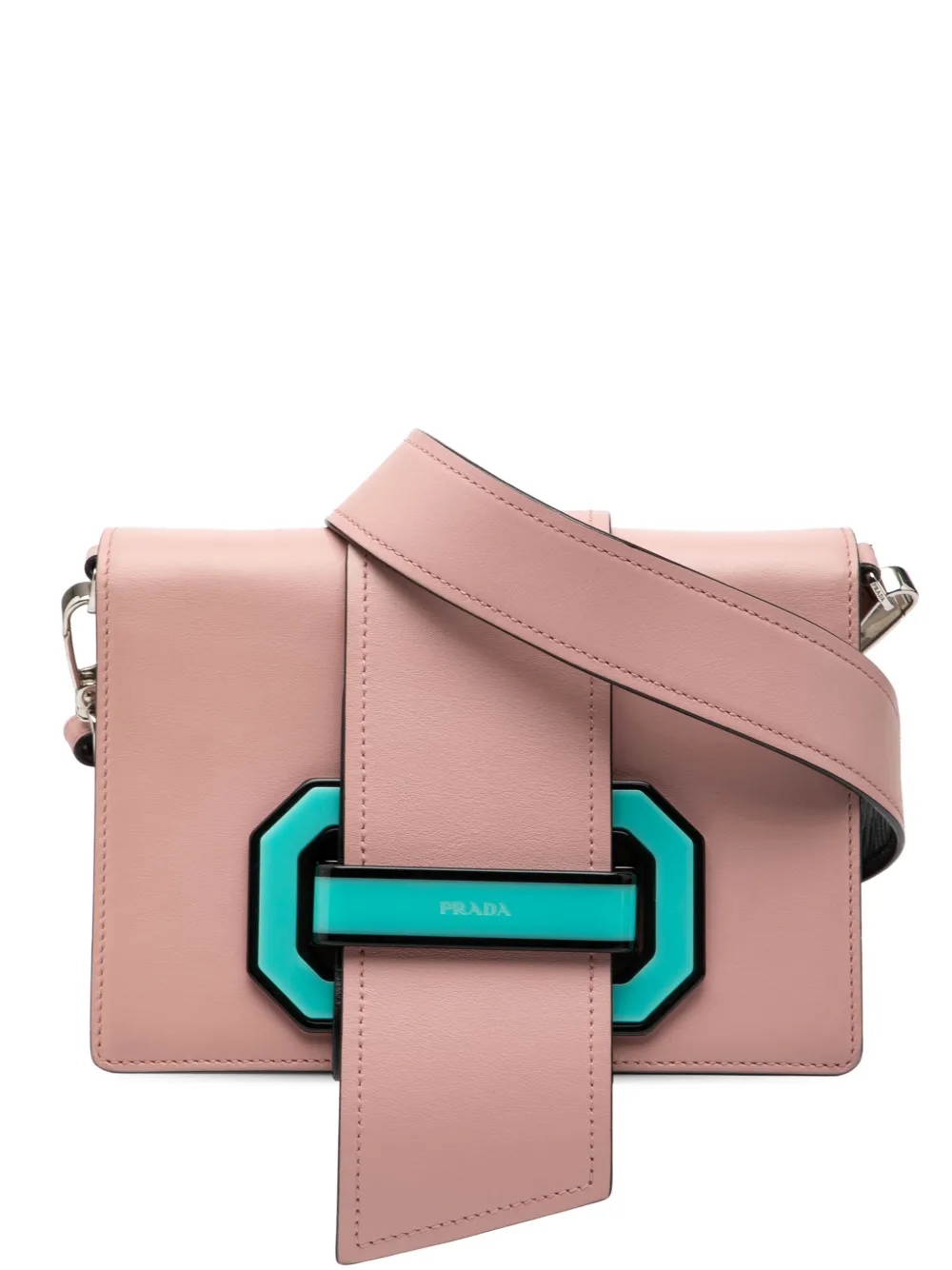 Prada Pre-Owned Borsa a tracolla City Calf Plex con nastro 2021-2025 - Rosa