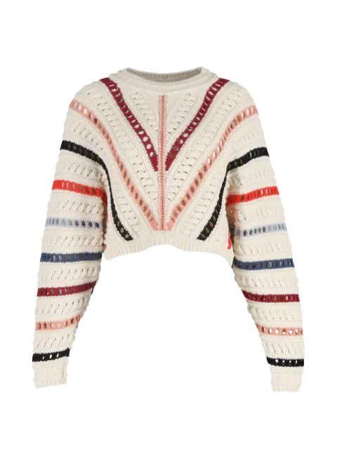 Ba&Sh striped crochet-knit sweater