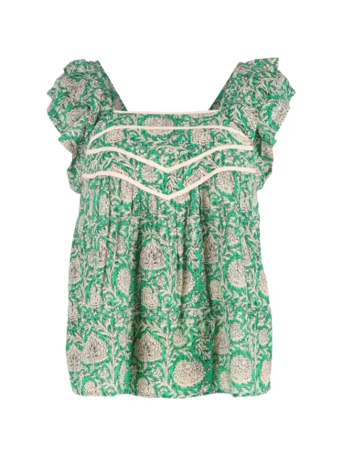 Ba&Sh ruffled floral-print top