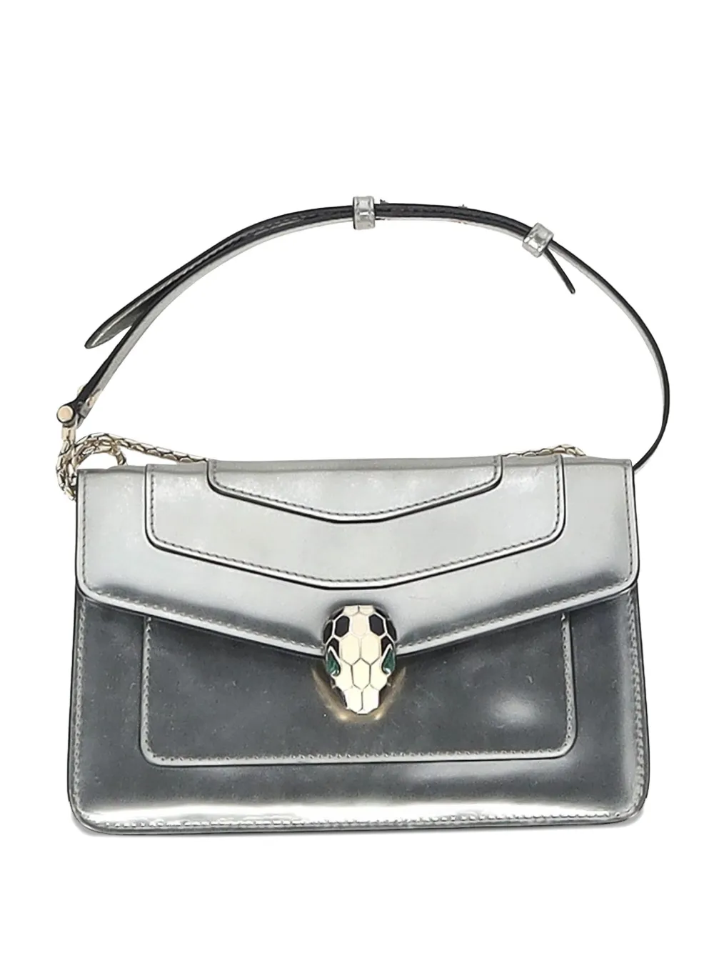 Bvlgari Pre-Owned Serpenti Forever snakehead-embellished crossbody bag - Argento