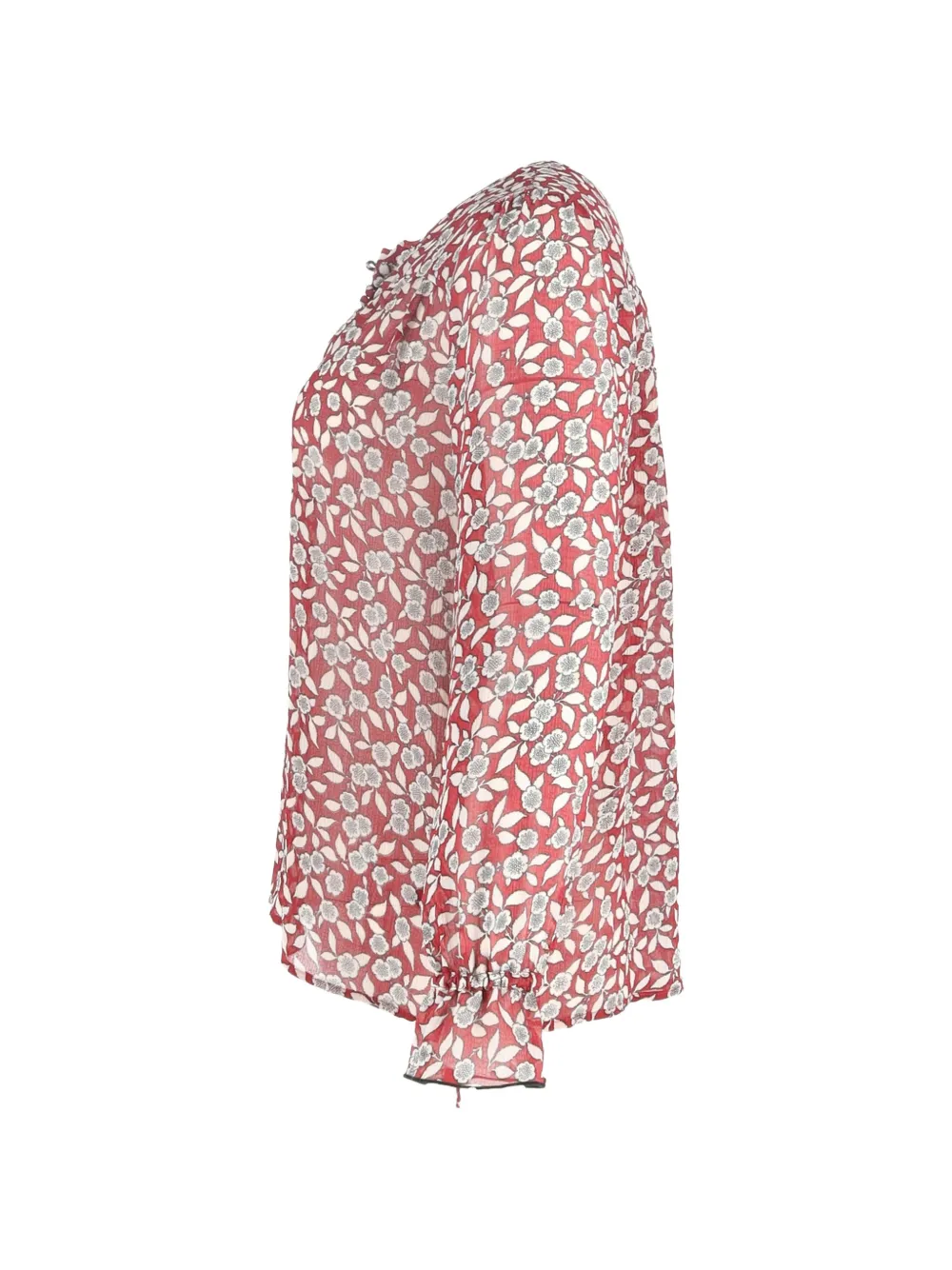 Beatrix Floral-Print Tie-Cuff Blouse