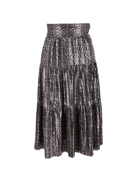 Ba&Sh Prisca geometric-print pleated skirt