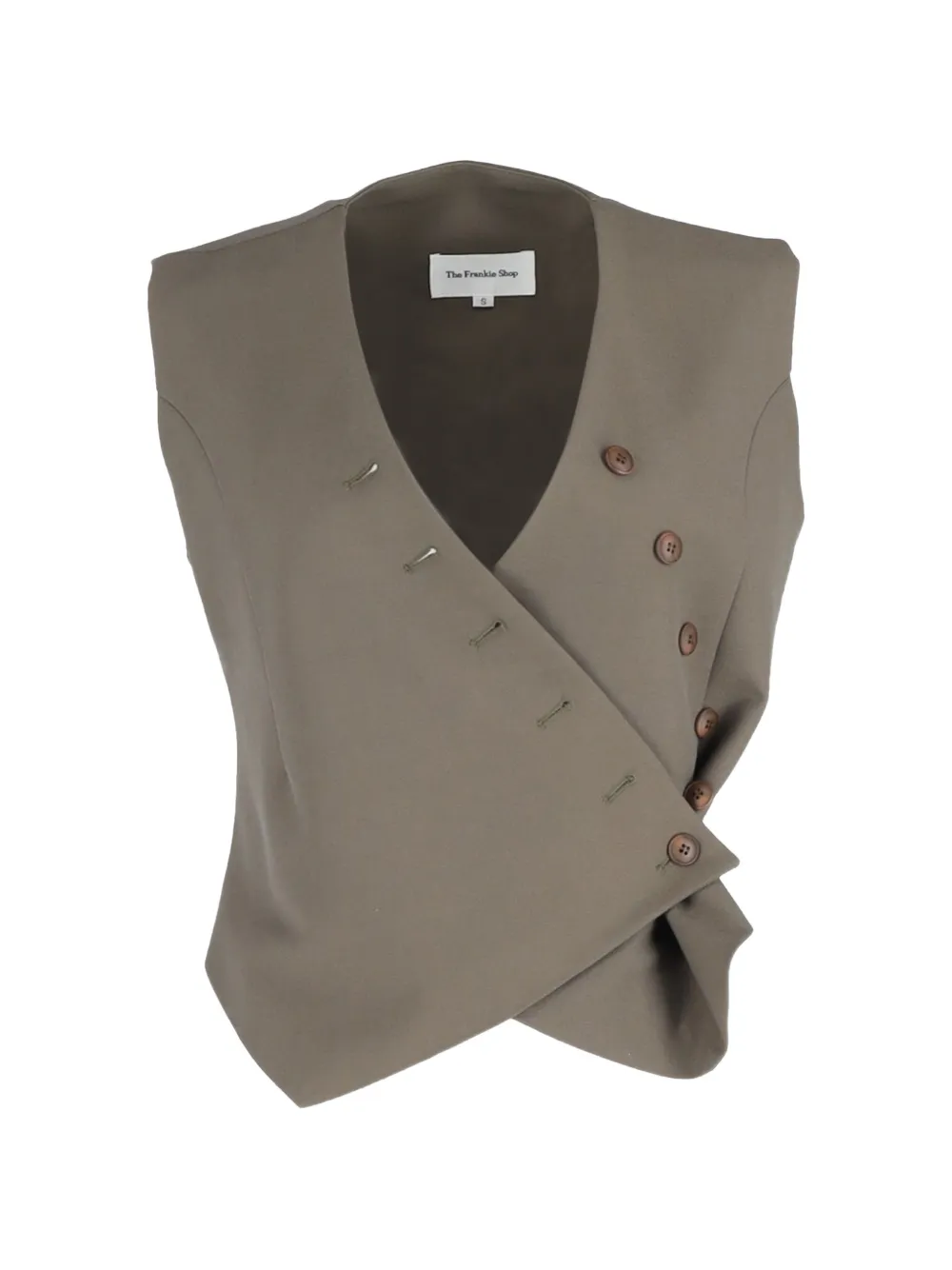 The Frankie Shop cross-button vest - Verde