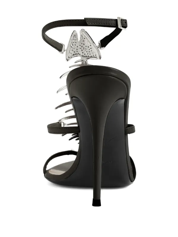 Giuseppe Zanotti Slim 2.0 fishbone-motif Sandals | Black | FARFETCH CA