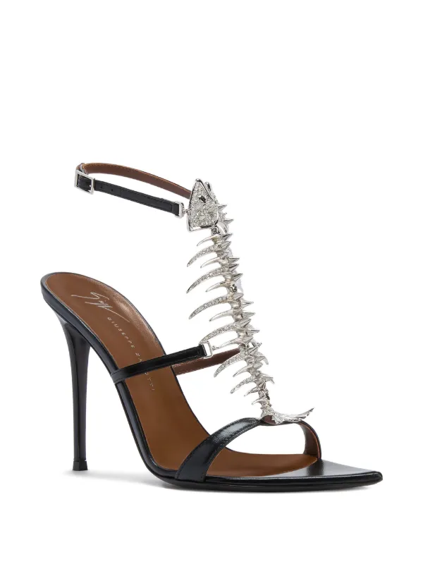 Giuseppe Zanotti Slim 2.0 フィッシュボーン サンダル | ブラック