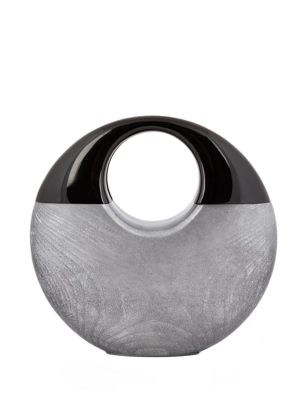 Gemy Maalouf glossy-effect clutch bag - Grigio