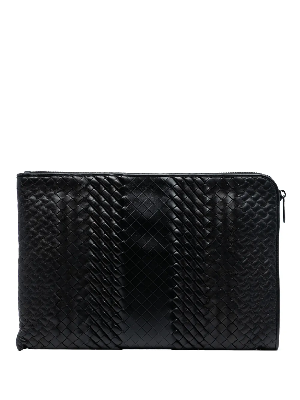 Bottega Veneta Pre-Owned 2012-2025 Nappa Intreccio Imperatore Zip clutch bag - Nero