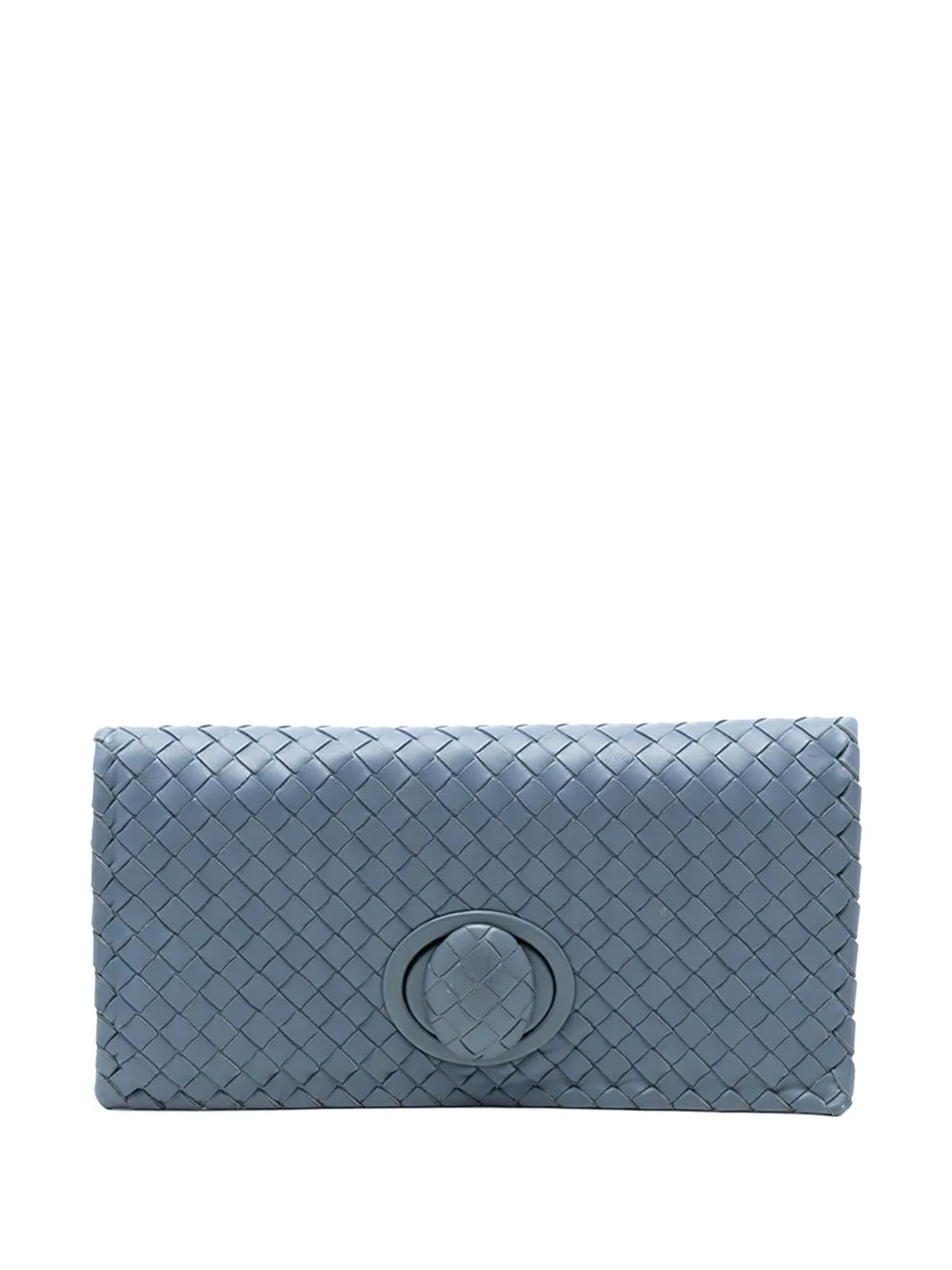 Bottega Veneta Pre-Owned 2012-2025 Nappa Intrecciato Turn Lock clutch bag - Blu
