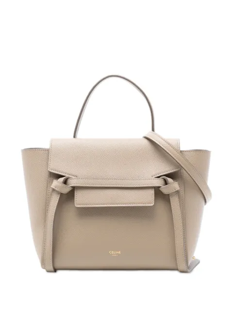 Celine Pre-Owned 2021 マイクロ グレインカーフ ベルト サッチェルバッグ