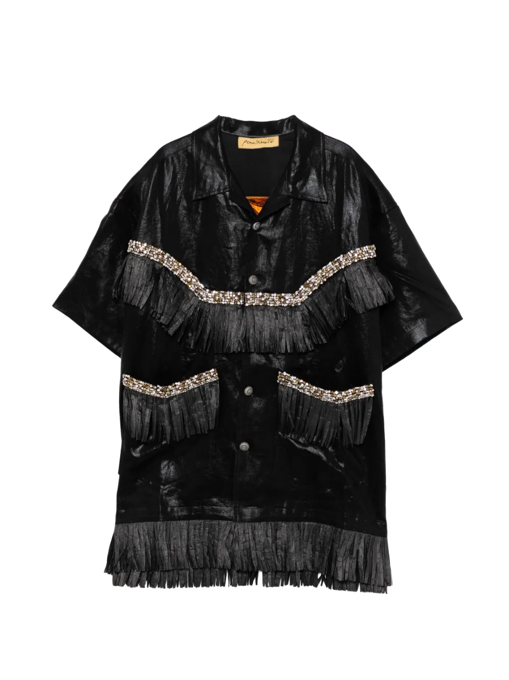 PENULTIMATE fringe-embellished shirt - Black