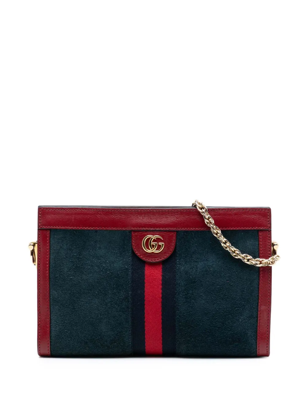 Gucci Pre-Owned 2016-2025 Small Suede Ophidia Chain crossbody bag - Blu