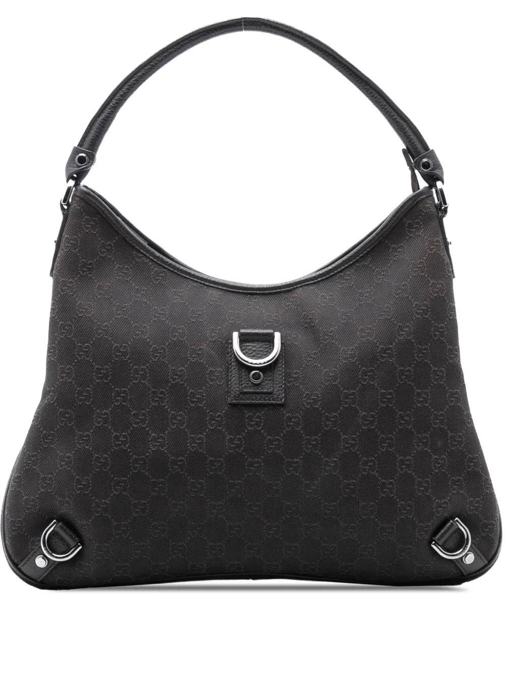 Gucci Pre-Owned 2016-2025 GG Denim Abbey D Ring shoulder bag - Braun