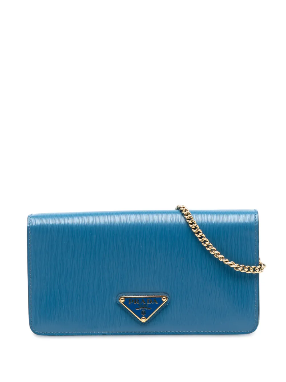 Prada Pre-Owned 2013-2025 Vitello Move Wallet On Chain crossbody bag - Blu