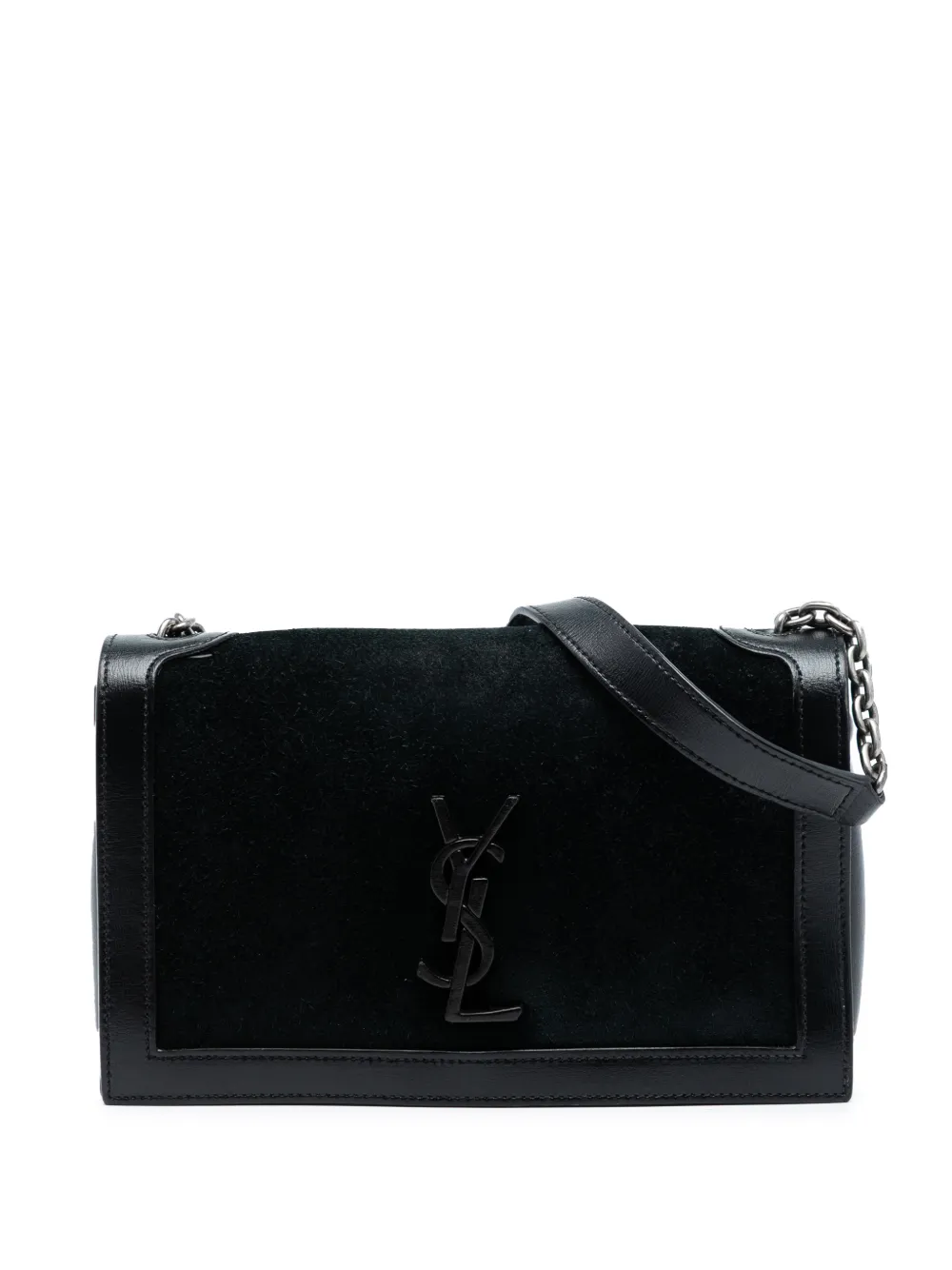 Saint Laurent Pre-Owned 2018 Suede Monogram Book Bag crossbody bag - Nero