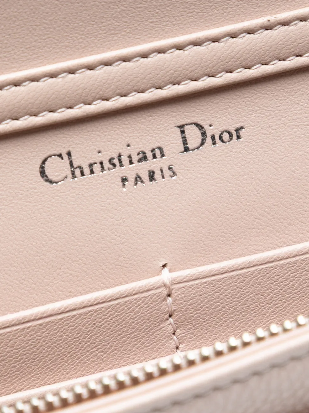 Christian Dior Pre-Owned 2017 Grained Calfskin Diorama Wallet on Chain crossbody bag - Rosa