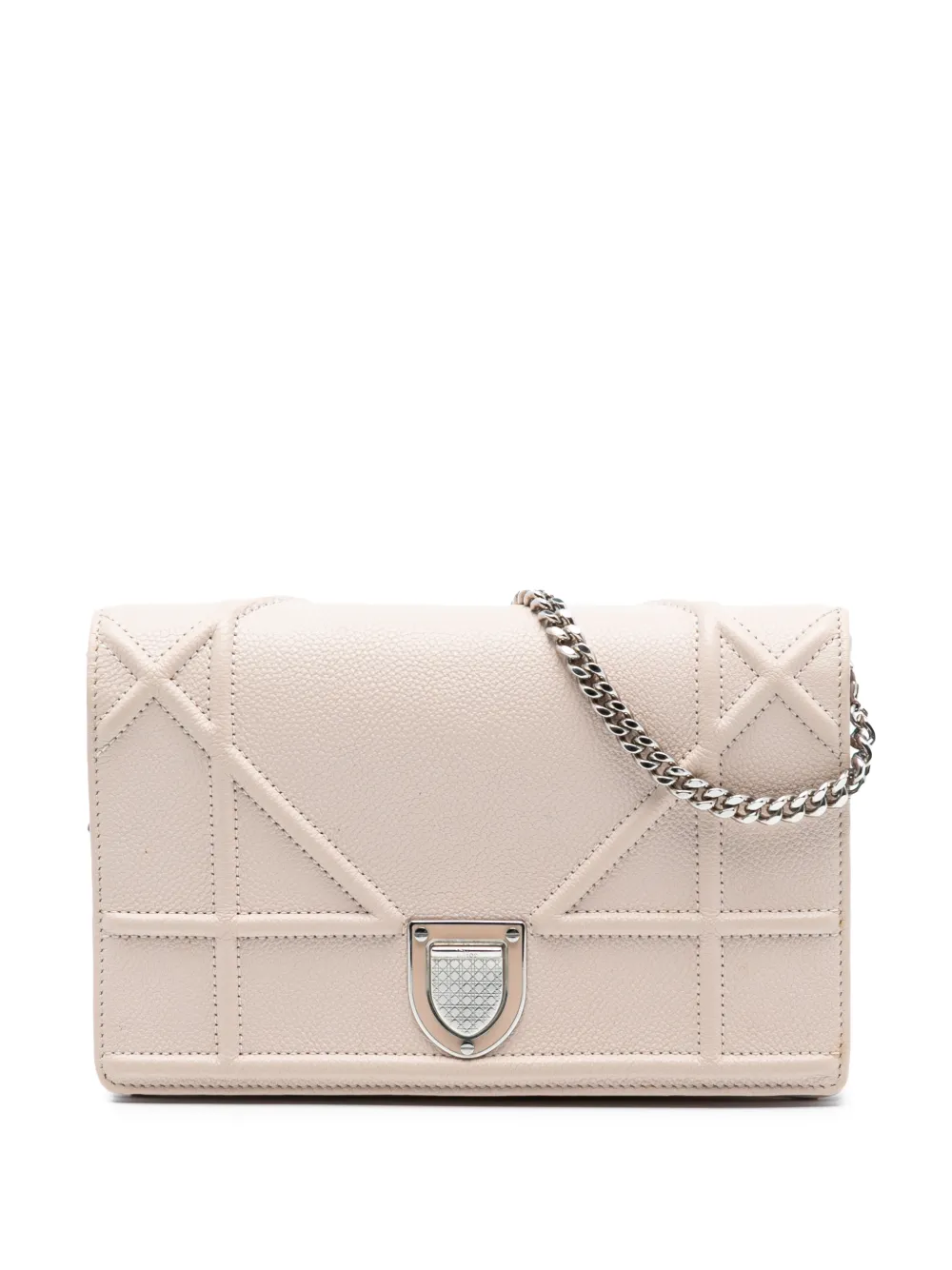 Christian Dior Pre-Owned 2017 Grained Calfskin Diorama Wallet on Chain crossbody bag - Rosa