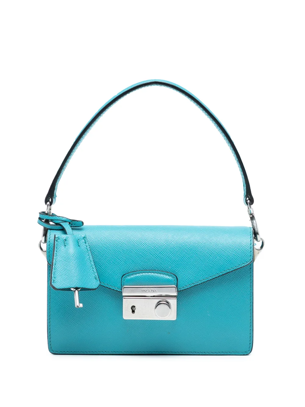Prada Pre-Owned 2010-2025 Saffiano Lux Sound Lock satchel - Blu