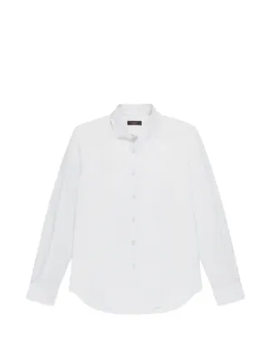 Jacquemus logo-embroidered long-sleeve Shirt | White | FARFETCH JO