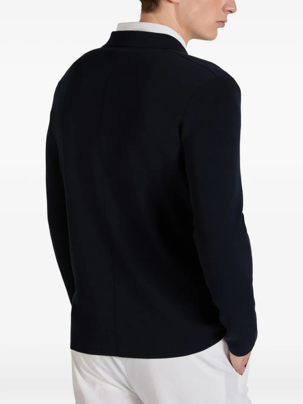 Zanone Katoenen crêpe blazer Blauw