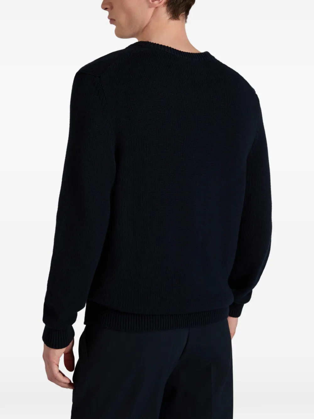 Zanone Trui met ronde hals Blauw