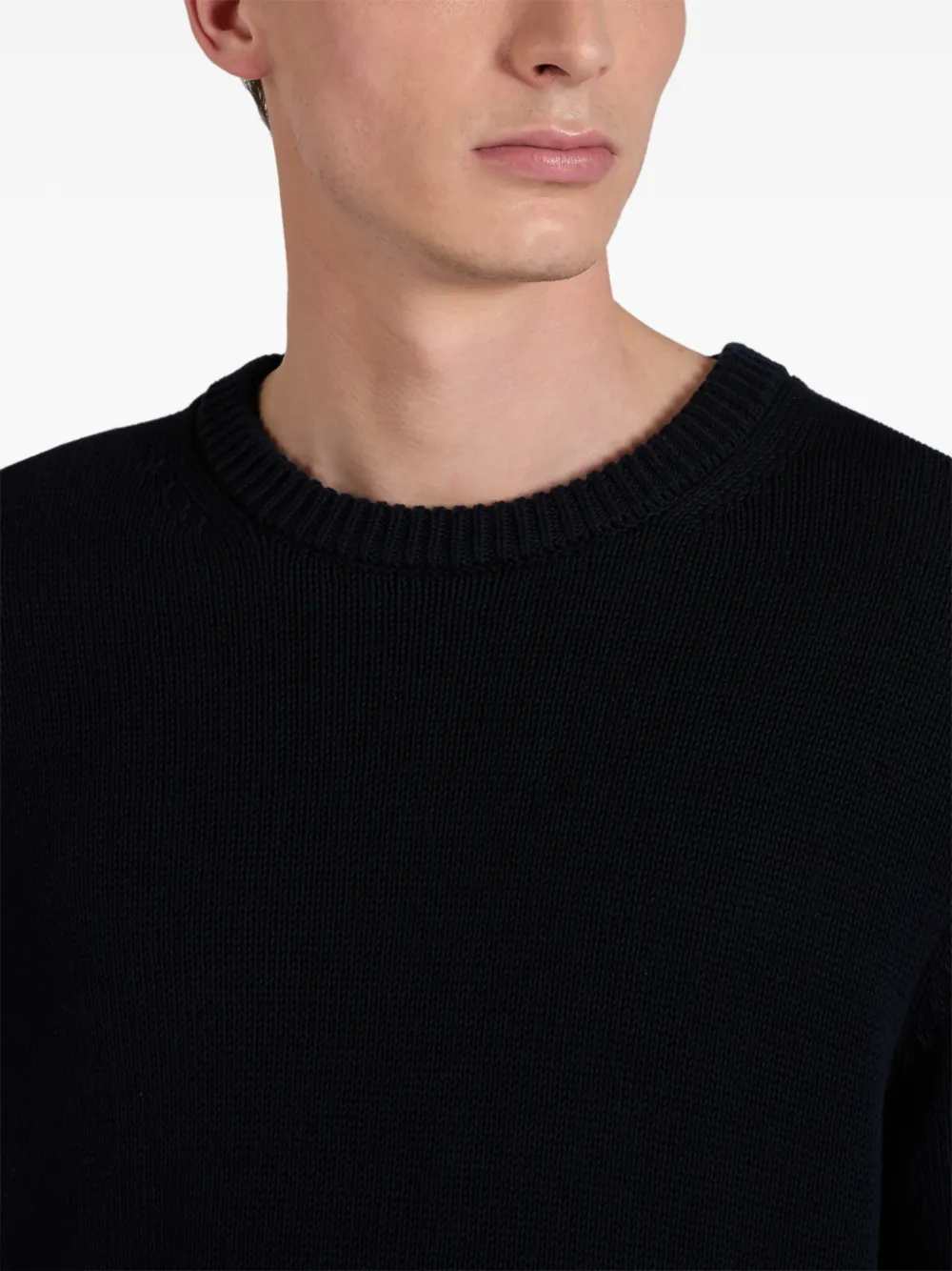 Zanone Trui met ronde hals Blauw