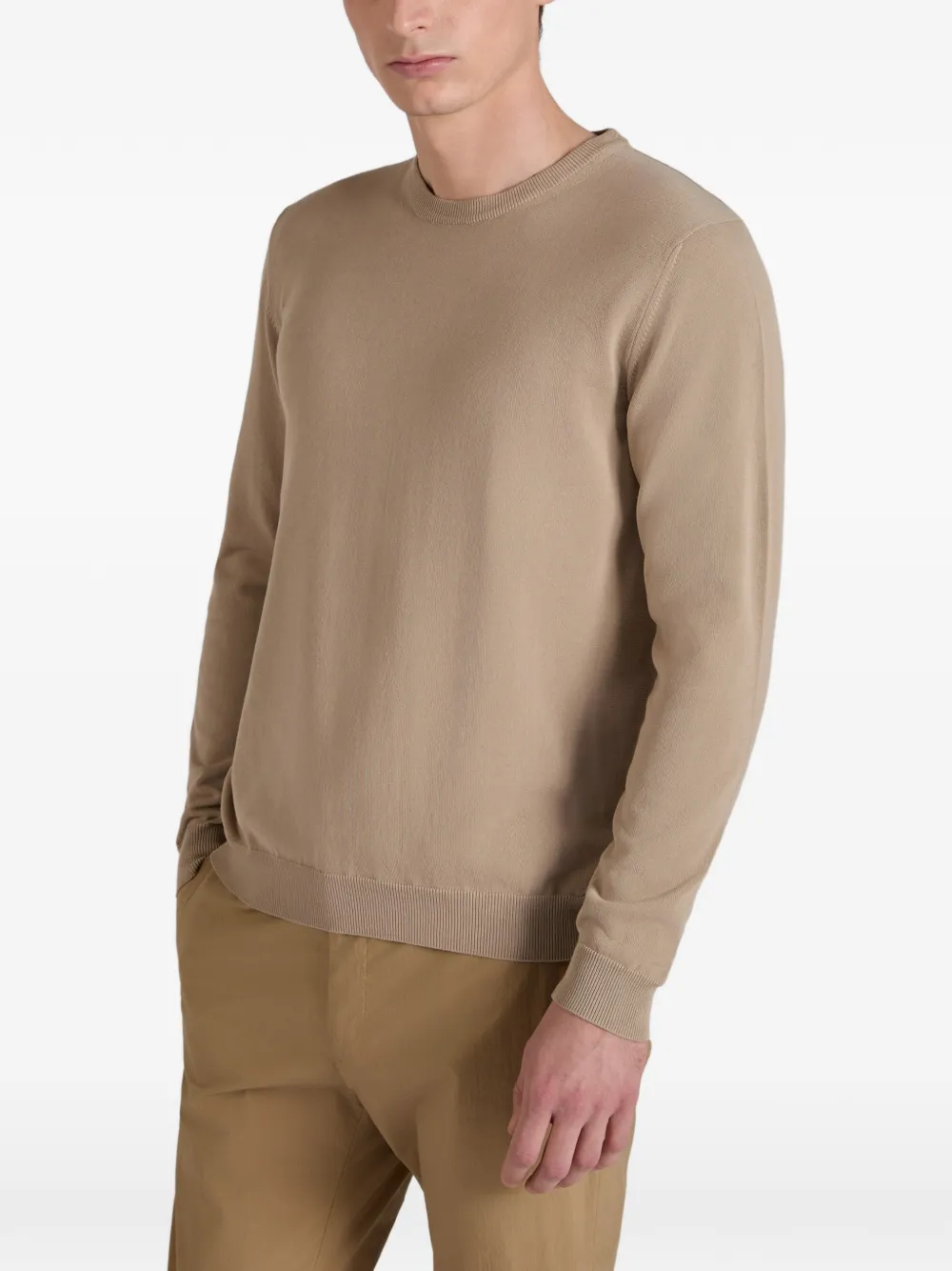 Zanone Trui met ronde hals Beige