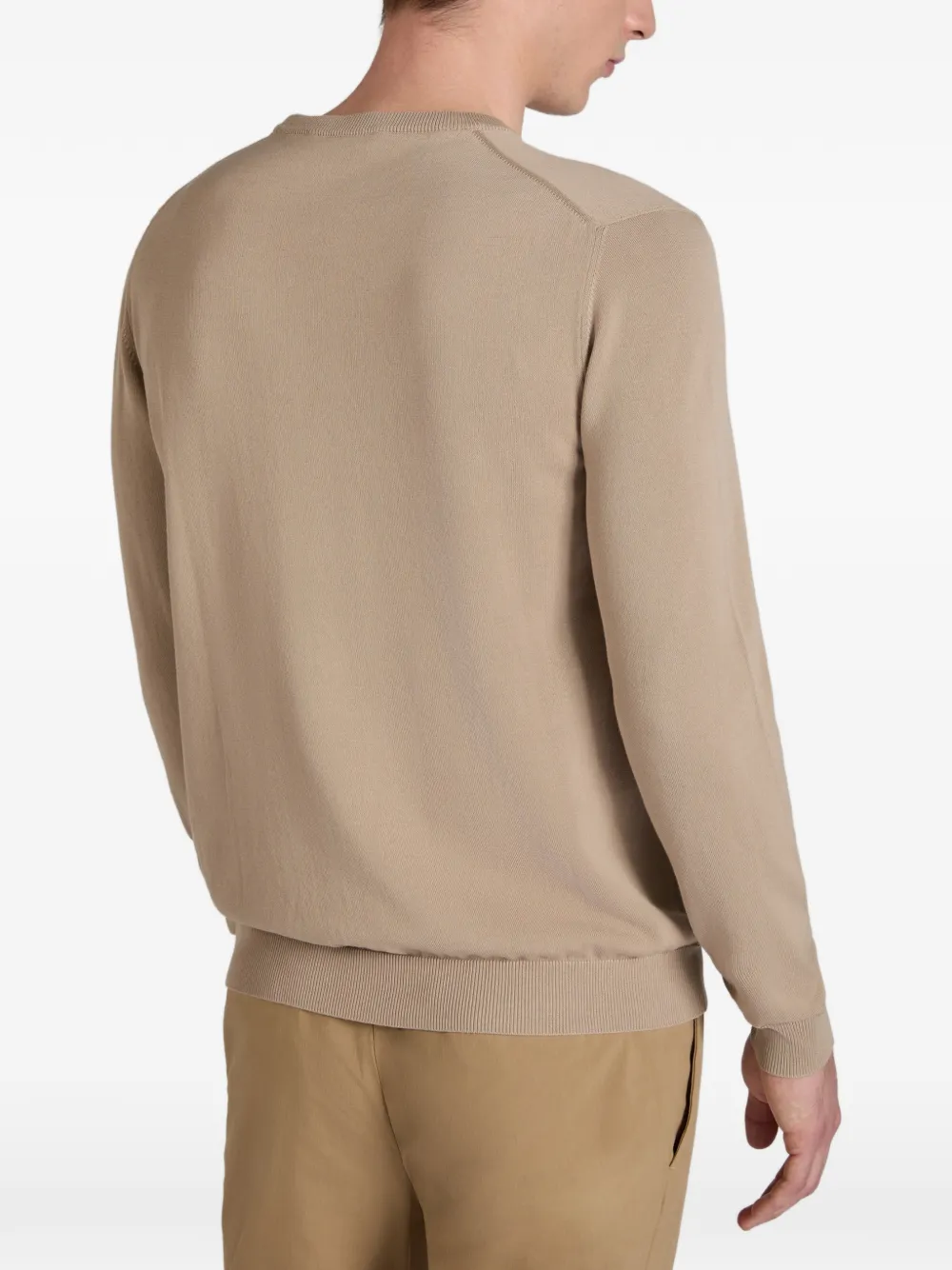 Zanone Trui met ronde hals Beige