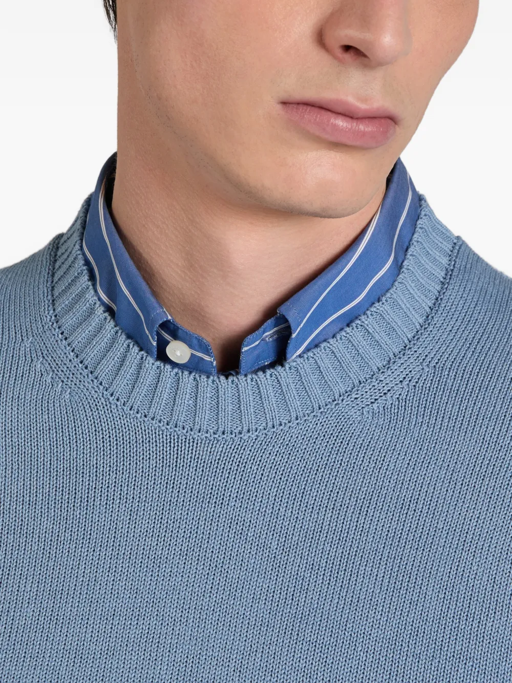 Zanone Trui met ronde hals Blauw