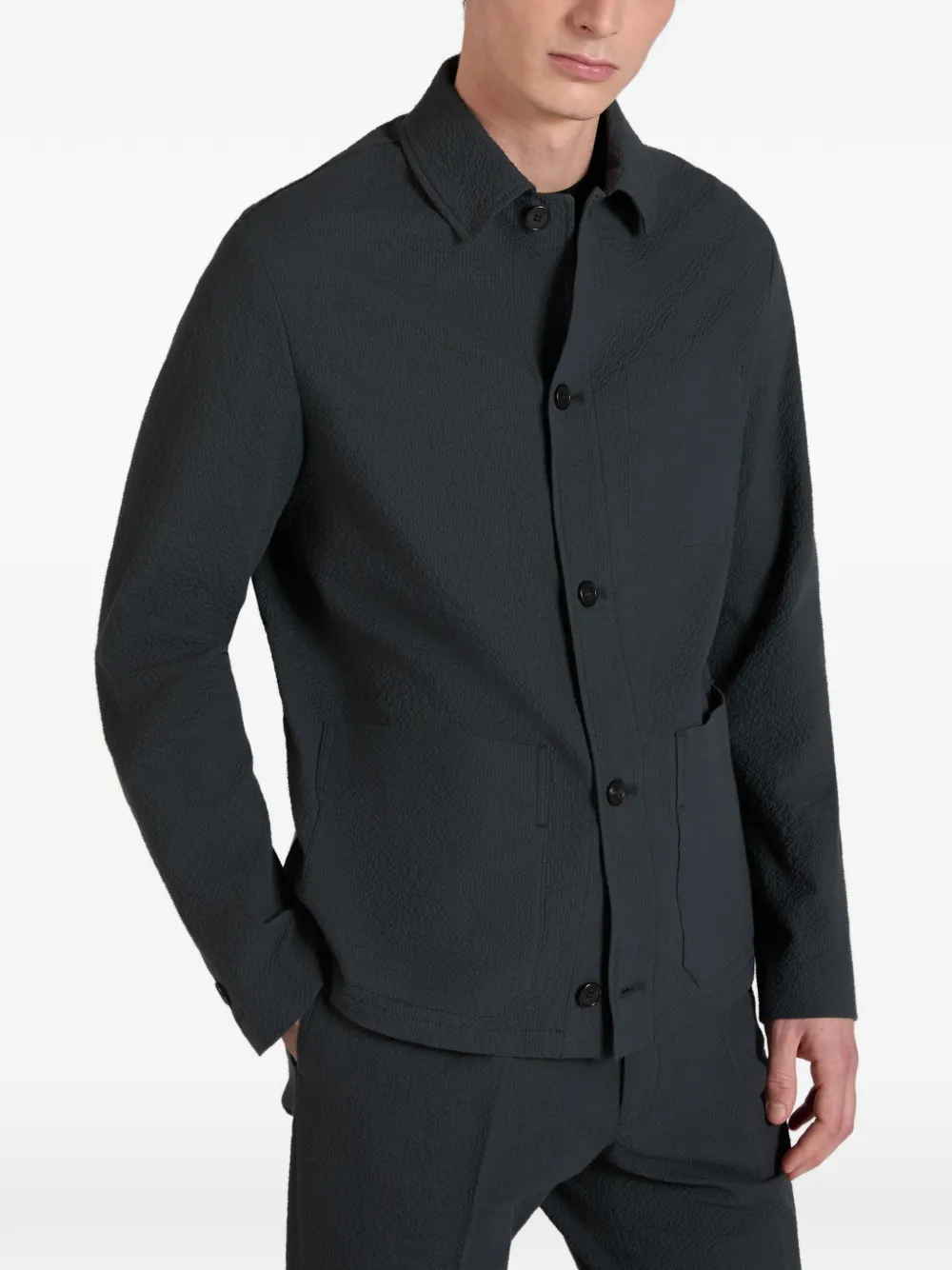  Incotex Seersucker Jacket - Grey 