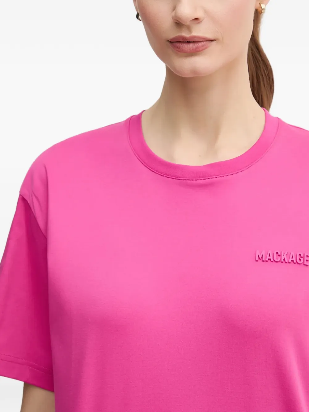 Mackage Tee-w Short-sleeve Crew-neck T-shirt in Pink, view 4