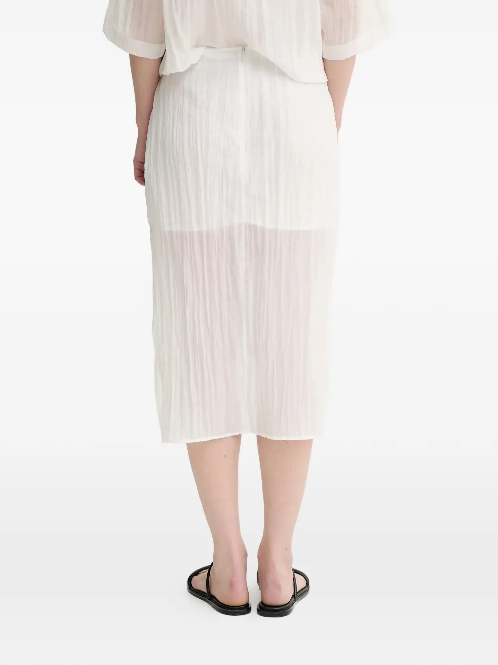 Filippa K Midi-rok met zijsplit Wit