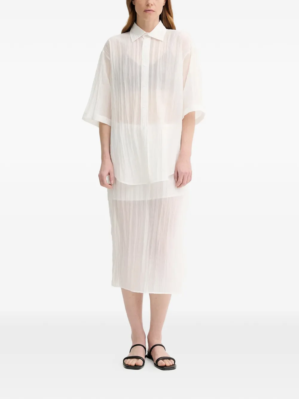 Filippa K side-slit midi skirt - Wit