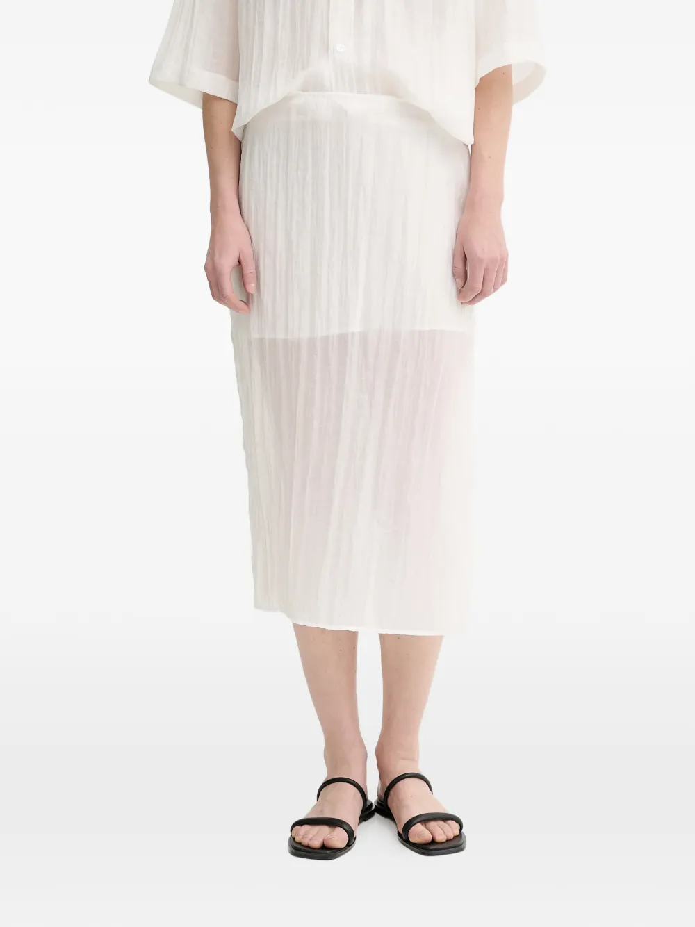 Filippa K side-slit midi skirt - Bianco